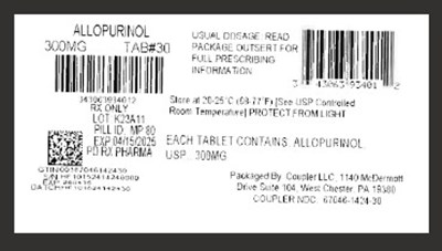Label (Allopurinol 300mg)